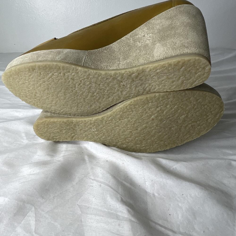 A.P.C. Shoes Womens Size 8 Beige 41 Wedge Loafers Suede Leather Rue Madame Paris - Picture 7 of 7
